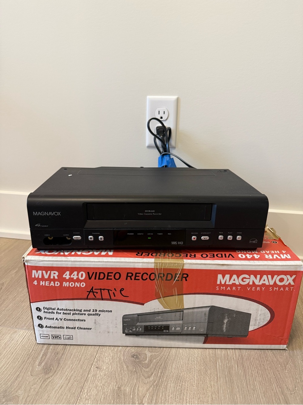 Magnavox MVR440 4-Head VHS VCR Player Recorder - Tested & Working